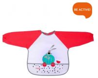 BABYONO Bryndák s dlouhým rukávem 35x40 cm (24m+) – červená BABYONO Bryndák s dlouhým rukávem 35x40 cm (24m+) – červená