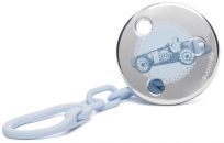 SUAVINEX Stříbrný klip Toys – modrý řetízek - auto SUAVINEX Stříbrný klip Toys – modrý řetízek - auto
