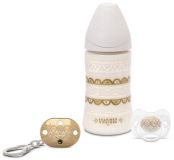 SUAVINEX Set 270 ml 3p + dudlík (0-4m) + klip – bílý SUAVINEX Set 270 ml 3p + dudlík (0-4m) + klip – bílý