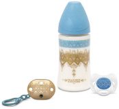 SUAVINEX Set 270 ml 3p + dudlík (0-4m) + klip – modrý SUAVINEX Set 270 ml 3p + dudlík (0-4m) + klip – modrý