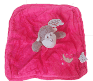 TEDDIES Chrastítko usínáček plyš zvířátko 27x27cm, tmavě růžová TEDDIES Chrastítko usínáček plyš zvířátko 27x27cm, tmavě růžová