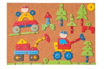 WOODY Doska s pribíjacími tvarmi – autá WOODY Doska s pribíjacími tvarmi – autá