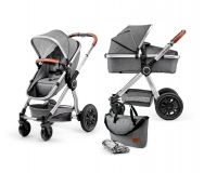 KINDERKRAFT Kombinovaný kočárek 2v1 Veo – Gray KINDERKRAFT Kombinovaný kočárek 2v1 Veo – Gray