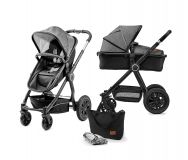 KINDERKRAFT Kombinovaný kočárek 2v1 Veo – Black/Grey KINDERKRAFT Kombinovaný kočárek 2v1 Veo – Black/Grey