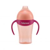 BABYMOOV Nekapající hrníček s úchyty 180ml Peach BABYMOOV Nekapající hrníček s úchyty 180ml Peach