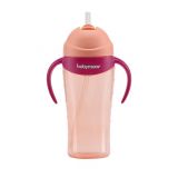 BABYMOOV Hrníček s brčkem 300ml Peach BABYMOOV Hrníček s brčkem 300ml Peach