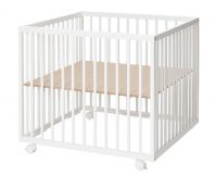 BABYDAN Dřevěná ohrádka Comfort Medium 79x79x73 cm, white BABYDAN Dřevěná ohrádka Comfort Medium 79x79x73 cm, white