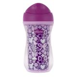 CHICCO Hrneček Active termo s hubičkou 266 ml potisk, 14m+ - růžový CHICCO Hrneček Active termo s hubičkou 266 ml potisk, 14m+ - růžový
