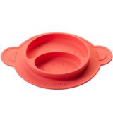 NUBY Talíř s přísavkou - Opice 9m+, červený NUBY Talíř s přísavkou - Opice 9m+, červený