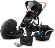 KINDERKRAFT Kočárek kombinovaný Prime s autosedačkou a příslušenstvím 3v1 – Black KINDERKRAFT Kočárek kombinovaný Prime s autosedačkou a příslušenstvím 3v1 – Black