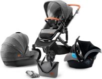 KINDERKRAFT Kočárek kombinovaný Prime s autosedačkou a příslušenstvím 3v1 – Gray KINDERKRAFT Kočárek kombinovaný Prime s autosedačkou a příslušenstvím 3v1 – Gray