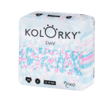 KOLORKY DAY - pruhy - S (3-6 kg) - 25 ks - jednorázové eko plenky KOLORKY DAY - pruhy - S (3-6 kg) - 25 ks - jednorázové eko plenky