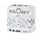 KOLORKY DAY - srdce - L (8-13 kg) - 19 ks - jednorázové eko plenky KOLORKY DAY - srdce - L (8-13 kg) - 19 ks - jednorázové eko plenky