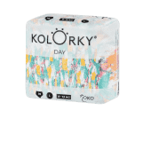 KOLORKY DAY - štětce - L (8-13 kg) - 19 ks - jednorázové eko plenky KOLORKY DAY - štětce - L (8-13 kg) - 19 ks - jednorázové eko plenky