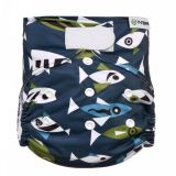 T-TOMI Kalhotková plena AIO - přebalovací set suchý zip - fish T-TOMI Kalhotková plena AIO - přebalovací set suchý zip - fish