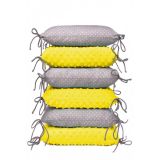 T-TOMI Polštářkový mantinel, yellow / little grey dots T-TOMI Polštářkový mantinel, yellow / little grey dots