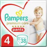 PAMPERS Premium Care Pants 4 MAXI (9-15 kg) 38 ks Value Pack – plenkové kalhotky