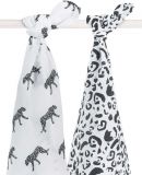 JOLLEIN Osušky balení 2 ks – Leopard black white JOLLEIN Osušky balení 2 ks – Leopard black white