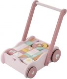 LITTLE DUTCH Vozíček s kostkami – Pink LITTLE DUTCH Vozíček s kostkami – Pink