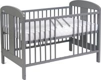 PUPPOLINA Postýlka Natty pevné boky – šedá PUPPOLINA Postýlka Natty pevné boky – šedá