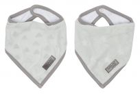 BEBE-JOU Bandana slintáček Fabulous 2 ks Cloud Grey BEBE-JOU Bandana slintáček Fabulous 2 ks Cloud Grey