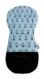 BOMIMI Ada Podložka do kočárku Bunny Baby Blue BOMIMI Ada Podložka do kočárku Bunny Baby Blue