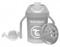 TWISTSHAKE Hrnek učicí 230 ml (4m+) pastelově šedá TWISTSHAKE Hrnek učicí 230 ml (4m+) pastelově šedá