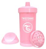 TWISTSHAKE Láhev 360 ml (12m+) pastelově růžová TWISTSHAKE Láhev 360 ml (12m+) pastelově růžová