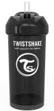 TWISTSHAKE Fľaša so slamkou 360 ml 12+m čierna TWISTSHAKE Fľaša so slamkou 360 ml 12+m čierna