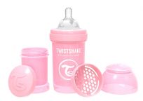 TWISTSHAKE Kojenecká láhev Anti-Colic 180 ml (0 m+) pastelově růžová TWISTSHAKE Kojenecká láhev Anti-Colic 180 ml (0 m+) pastelově růžová