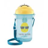 CANPOL BABIES Cestovní sportovní láhev se slámkou a víčkem Ananas 400 ml CANPOL BABIES Cestovní sportovní láhev se slámkou a víčkem Ananas 400 ml