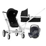 BRITAX RÖMER Seed Set Kombinovaný kočárek Papilio Silver Black/Black BRITAX RÖMER Seed Set Kombinovaný kočárek Papilio Silver Black/Black