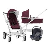 BRITAX RÖMER Seed Set Kombinovaný kočárek Papilio Silver Black/Marsala BRITAX RÖMER Seed Set Kombinovaný kočárek Papilio Silver Black/Marsala