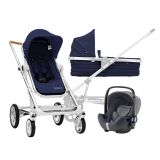 BRITAX RÖMER Seed Set Kombinovaný kočárek Papilio Silver Cognac/Dark Navy BRITAX RÖMER Seed Set Kombinovaný kočárek Papilio Silver Cognac/Dark Navy