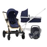 BRITAX RÖMER Seed Set Kombinovaný kočárek Papilio Copper Black/Dark Navy BRITAX RÖMER Seed Set Kombinovaný kočárek Papilio Copper Black/Dark Navy