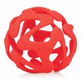 NUBY Kousátko silikonový míč červený 3m+ NUBY Kousátko silikonový míč červený 3m+