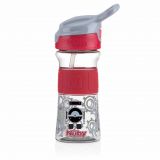 NUBY Láhev sportovní s měkkým sklápěcím brčkem 360 ml, červená, 3+ NUBY Láhev sportovní s měkkým sklápěcím brčkem 360 ml, červená, 3+