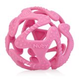 NUBY Kousátko silikonový míč růžový 3m+ NUBY Kousátko silikonový míč růžový 3m+