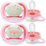 Philips AVENT Šidítko Ultra air noční 6-18 m. dívka, 2 ks Philips AVENT Šidítko Ultra air noční 6-18 m. dívka, 2 ks
