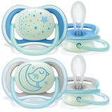Philips AVENT Šidítko Ultra air noční 6-18 m. chlapec, 2 ks Philips AVENT Šidítko Ultra air noční 6-18 m. chlapec, 2 ks