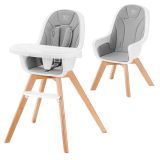 KINDERKRAFT Stolička jedálenská 2v1 Tixi Grey 2019 KINDERKRAFT Stolička jedálenská 2v1 Tixi Grey 2019