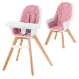 KINDERKRAFT Stolička jedálenská 2v1 Tixi Pink 2019 KINDERKRAFT Stolička jedálenská 2v1 Tixi Pink 2019