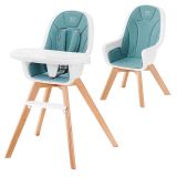 KINDERKRAFT Stolička jedálenská 2v1 Tixi Turquoise 2019 KINDERKRAFT Stolička jedálenská 2v1 Tixi Turquoise 2019