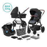 KINDERKRAFT Kočík kombinovaný Xmoov 3v1 Black KINDERKRAFT Kočík kombinovaný Xmoov 3v1 Black