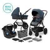 KINDERKRAFT Kočík kombinovaný Xmoov 3v1 Denim KINDERKRAFT Kočík kombinovaný Xmoov 3v1 Denim