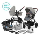 KINDERKRAFT Kočík kombinovaný Xmoov 3v1 Grey KINDERKRAFT Kočík kombinovaný Xmoov 3v1 Grey