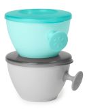 SKIP HOP Misky s víkem a držákem Easy Grab Grey, Teal 2x 240 ml, 3 m+ SKIP HOP Misky s víkem a držákem Easy Grab Grey, Teal 2x 240 ml, 3 m+