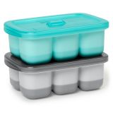 SKIP HOP Nádobky na uskladnění jídla s flexibilním dnem Easy Fill Grey, Teal 12 porcí x 60 ml SKIP HOP Nádobky na uskladnění jídla s flexibilním dnem Easy Fill Grey, Teal 12 porcí x 60 ml