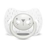 SUAVINEX Premium dudlík Hygge 6/18 m Vousky, šedá SUAVINEX Premium dudlík Hygge 6/18 m Vousky, šedá