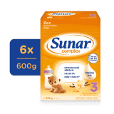 6x SUNAR Complex 3 vanilka, 600 g